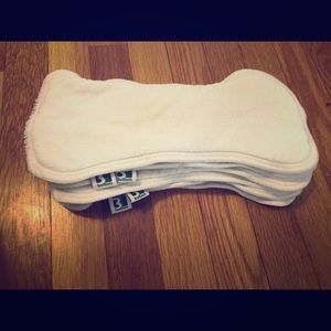 Set of eight (8) organic bamboo diaper inserts
